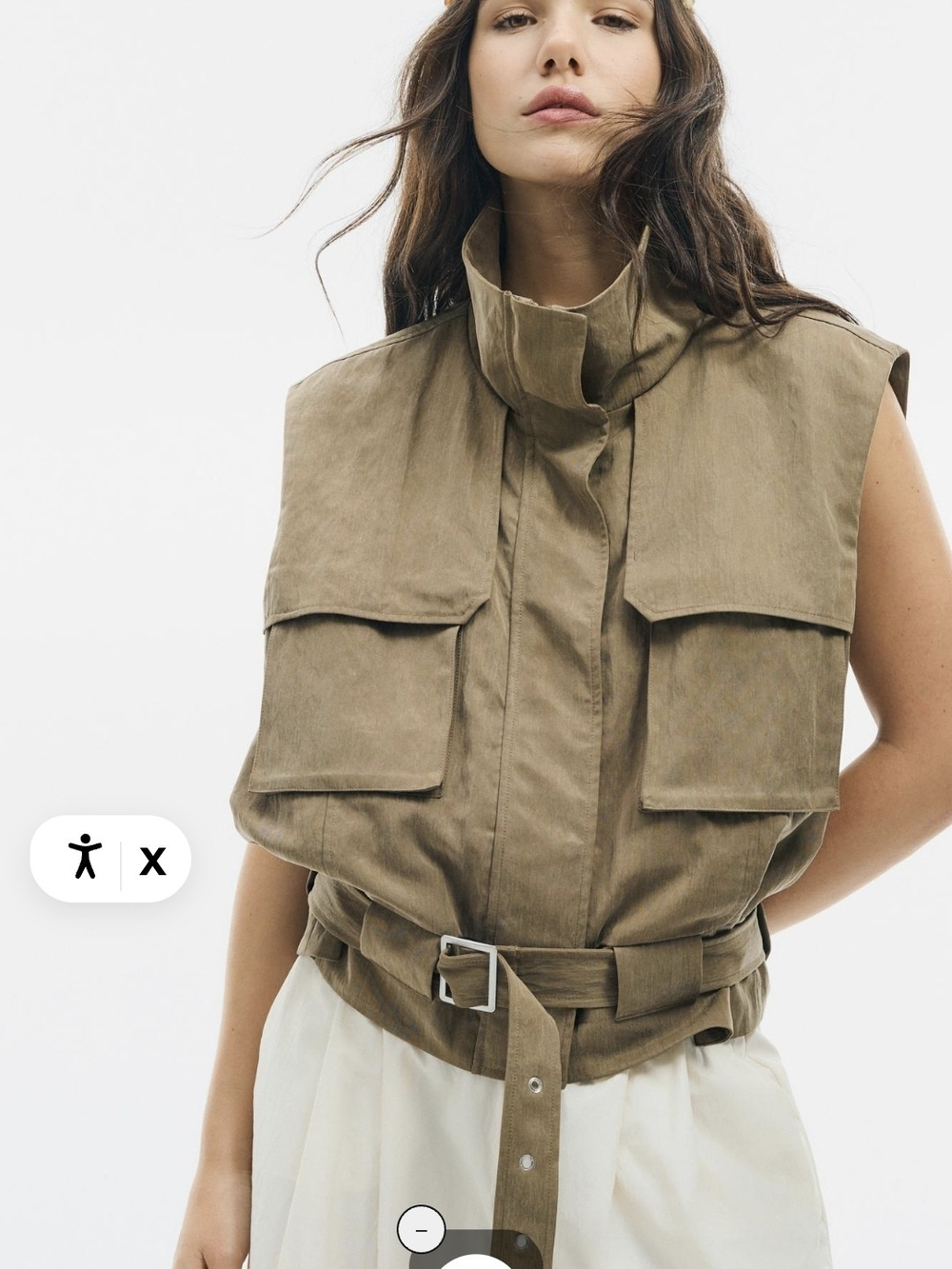 Flowing utility waistcoat Stradivarius